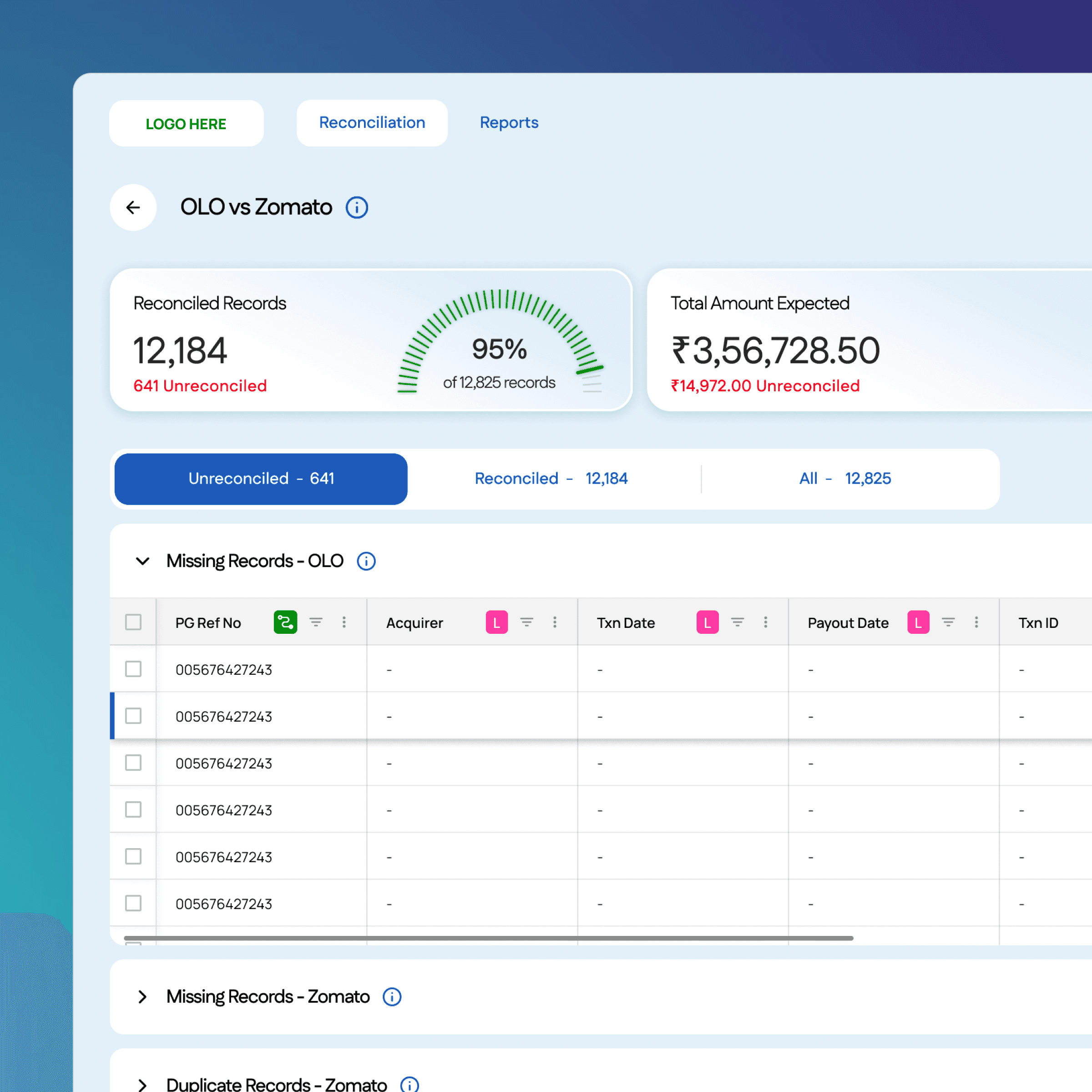 Ecobillz product interface