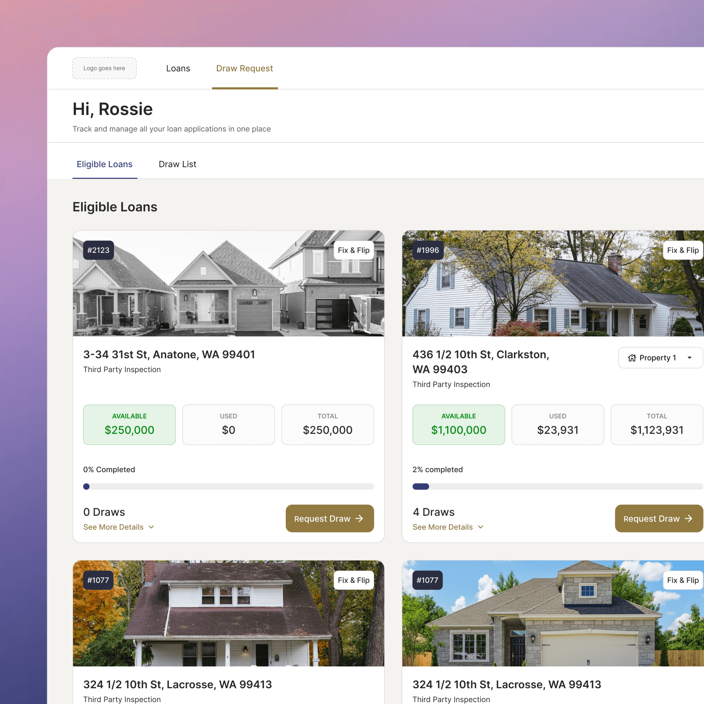 MMTC Loan Portal product interface